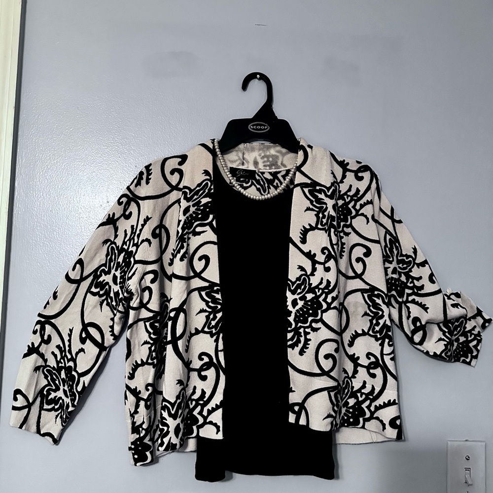 Lyn Bolero Sweater 3/4 Sleeve Small